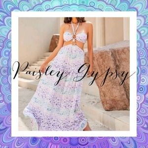 MULTICOLOR BOHO MAXI DRESS